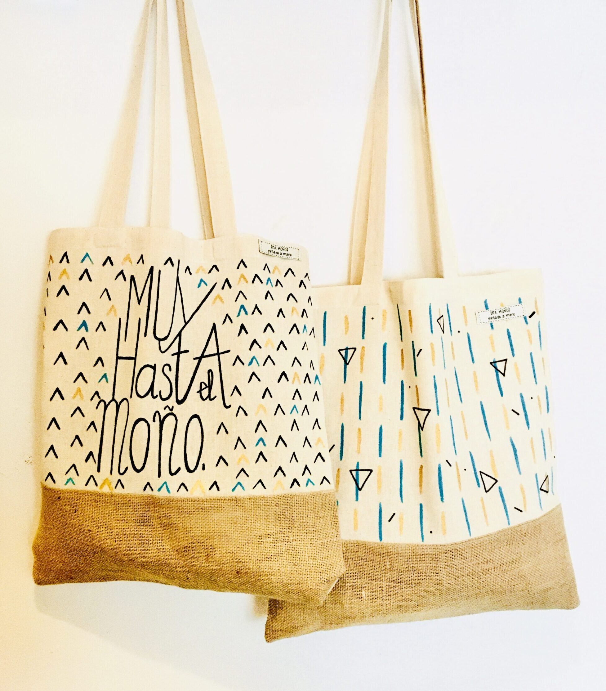 bolsa muy hasta el moño y triángulos