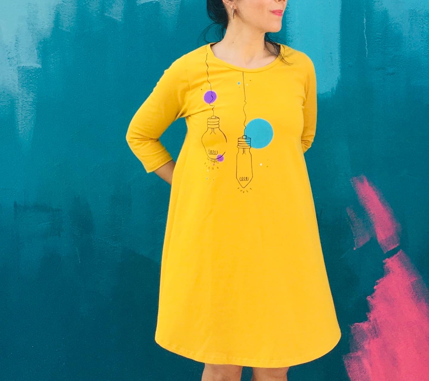 vestido río bombillas senda